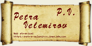 Petra Velemirov vizit kartica